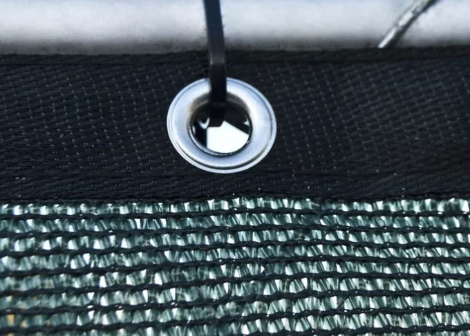 Malla verde oscuro de la pantalla de la aislamiento de la aislamiento con los ojales/los lazos de aluminio de la cremallera