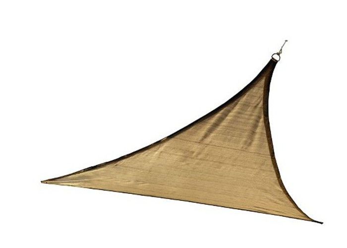 12'x12'x12' Beige Triangle Garden Sun Canopy Sail For Sport Centers And Pools