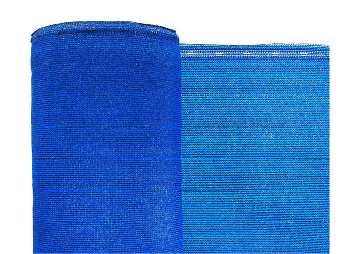 Blue / Dark Green Color Garden Shade Sail 150gsm Privacy Fence Netting With Loop Eyelets