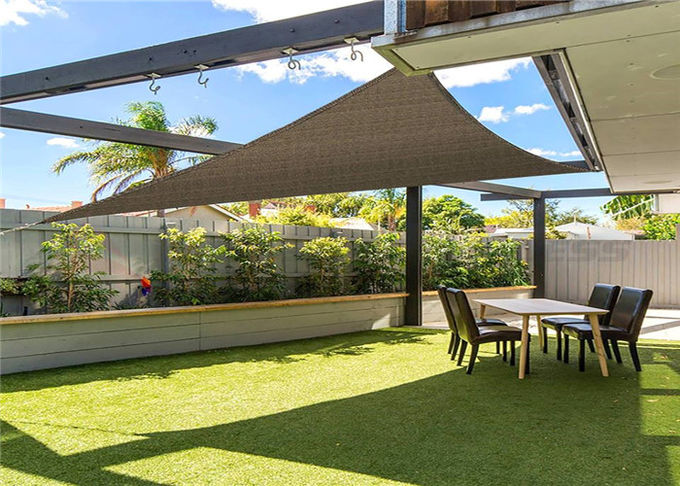 HDPE triangular/rectangular 100% de la vela de la sombra de Sun del jardín con tamaño y color modificados para requisitos particulares ULTRAVIOLETA